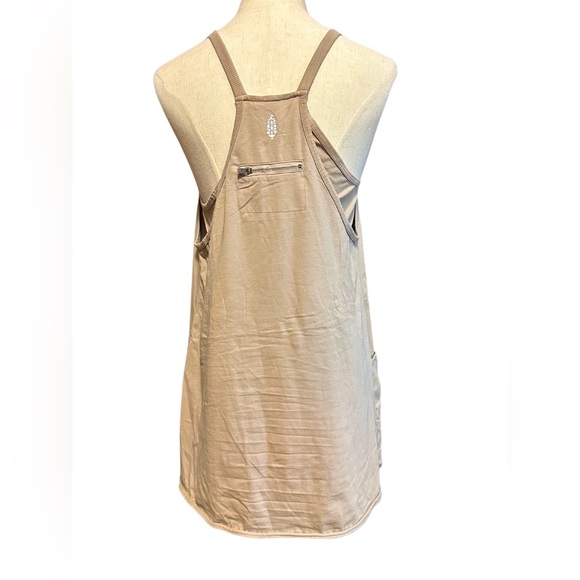 Free People Movement Hot Shot Romper Mini Dress in Mocha Latte Sz Small - Picture 8 of 14